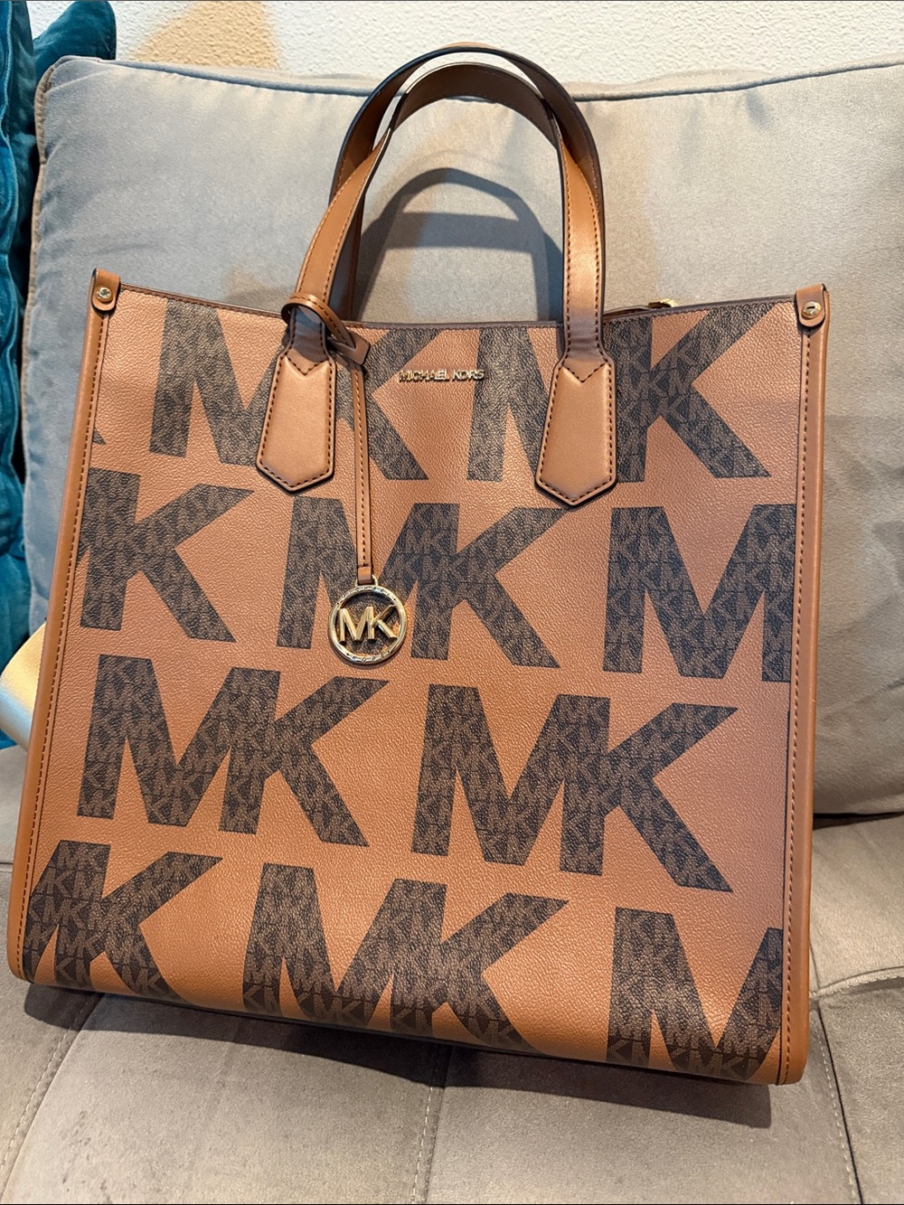 Michael Kors Brown MK Signature Tote Bag